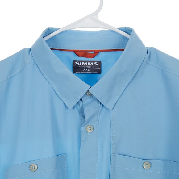 SIMMS Fishing Gear Men's Button Front Long Sleeve Shirt Size XXL - Picture 2 of 7